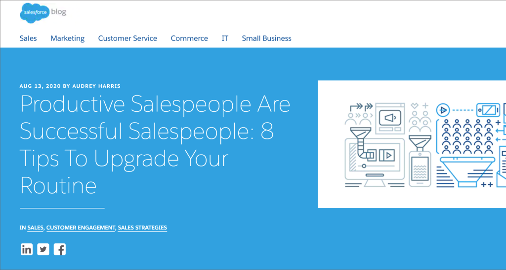 Salesforce blog post on sales productivity