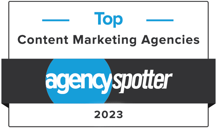 #1 Ranked Content Agency 2023 from Agency Spotter