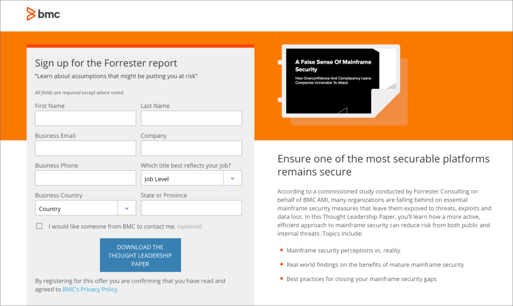 Screenshot of BMC white paper for IT professionals