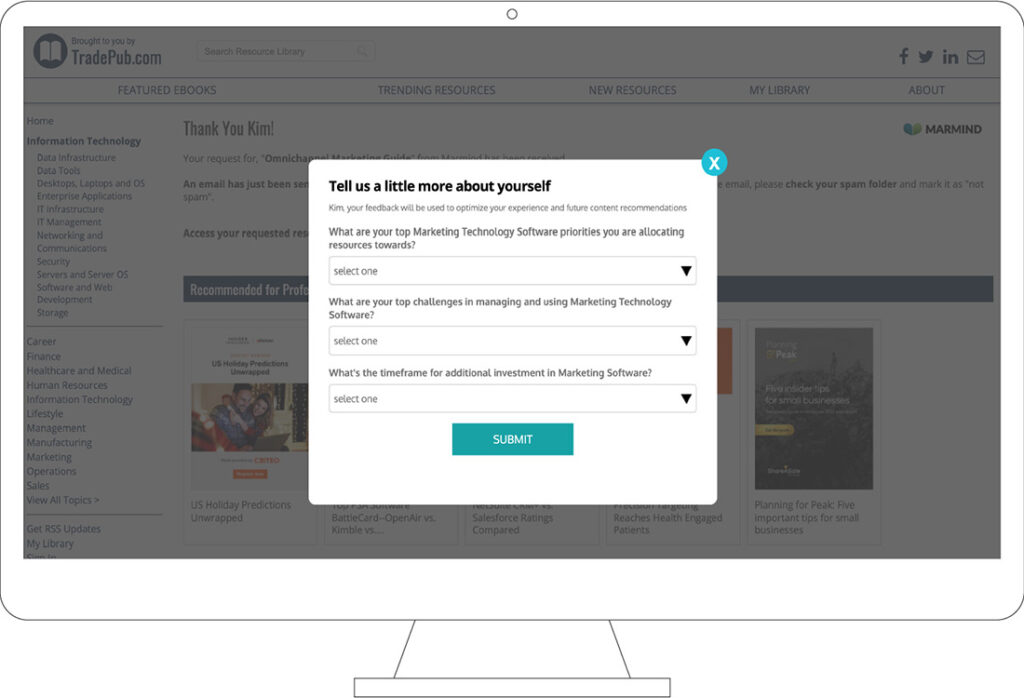 Example of how Netline collects zero-party data