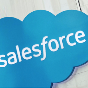 Salesforce Company Logo on Building